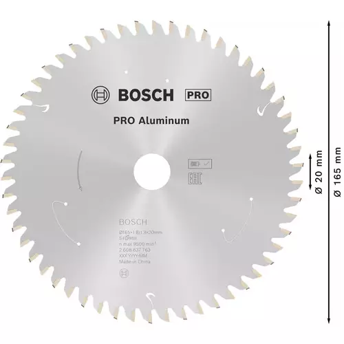 BOSCH Kotúč PRO Aluminium cordless na hliník pre akumulátorové okružné píly, 165 x 1,8 x 20 mm (5)