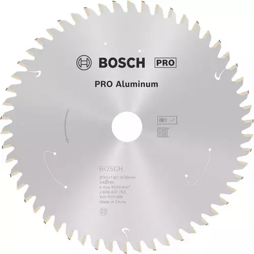 BOSCH Kotúč PRO Aluminium cordless na hliník pre akumulátorové okružné píly, 165 x 1,8 x 20 mm (6)