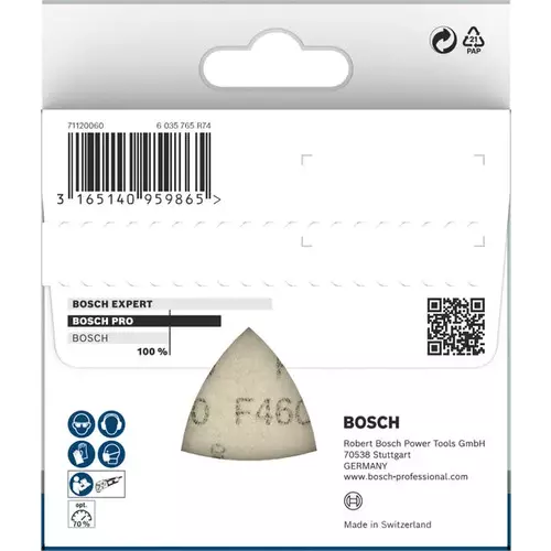 BOSCH Brúsny papier PRO F460, 93 × 93 mm, G40, 5 ks (6)