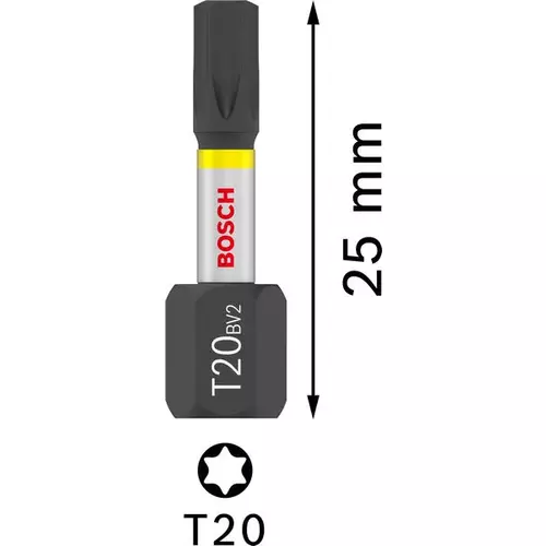 BOSCH Bit PRO Torx Impact, T20, 25 mm, 25 ks (4)