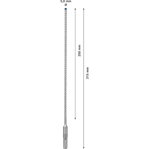 BOSCH Príklepový vrták EXPERT SDS plus-7X, 5 x 250 x 315 mm