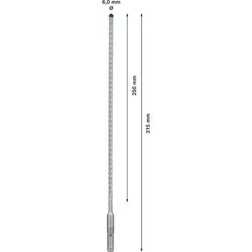 BOSCH Príklepový vrták EXPERT SDS plus-7X, 6 x 250 x 315 mm