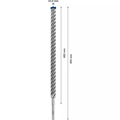 BOSCH Príklepový vrták EXPERT SDS plus-7X, 22 x 400 x 450 mm