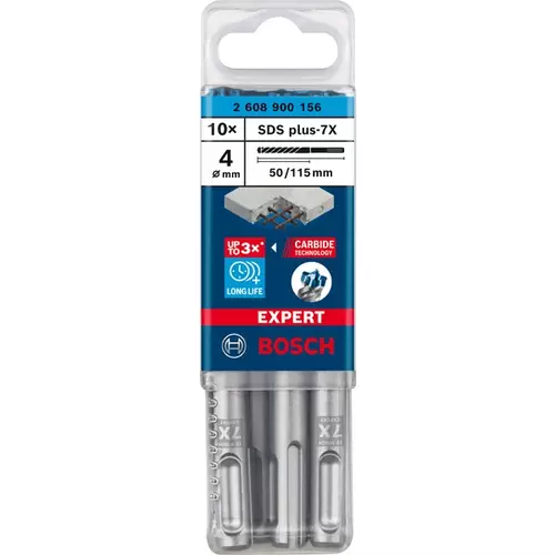 BOSCH Príklepový vrták EXPERT SDS plus-7X, 4 x 50 x 115 mm, 10 ks (2)