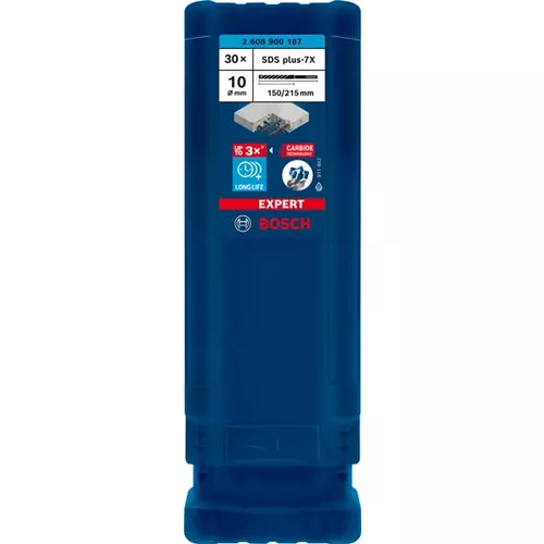 BOSCH Príklepový vrták EXPERT SDS plus-7X, 10 x 150 x 215 mm, 30 ks (2)