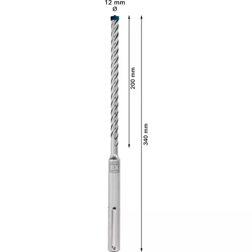 BOSCH Príklepový vrták EXPERT SDS max-8X, 12 x 200 x 340 mm