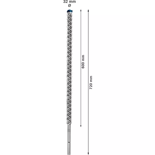 BOSCH Príklepový vrták EXPERT SDS max-8X, 32 × 600 × 720 mm