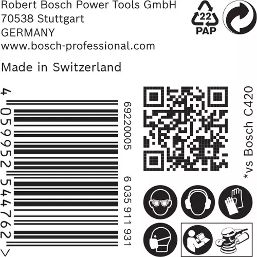 BOSCH Brúsny papier EXPERT C470 s viacerými otvormi pre excentrické brúsky, 150 mm, zrnitosť 100, 50 ks (6)