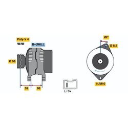 Alternátor BOSCH 0 986 038 831