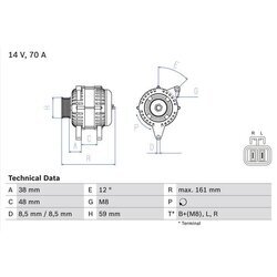 Alternátor BOSCH 0 986 049 570