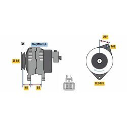 Alternátor BOSCH 0 986 080 880