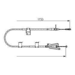 Ťažné lanko parkovacej brzdy BOSCH 1 987 482 730 - obr. 4