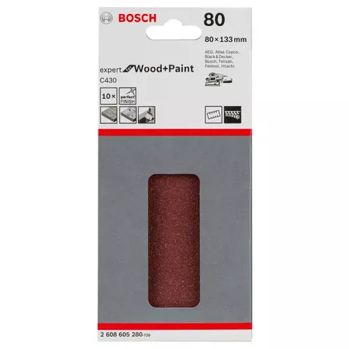 BOSCH Brúsny list C430, 10-kusové balenie (3)