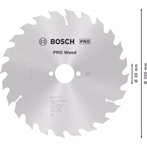 BOSCH Kotúč PRO Wood na drevo pre okružné píly, 200 x 2,8 x 30 mm (5)