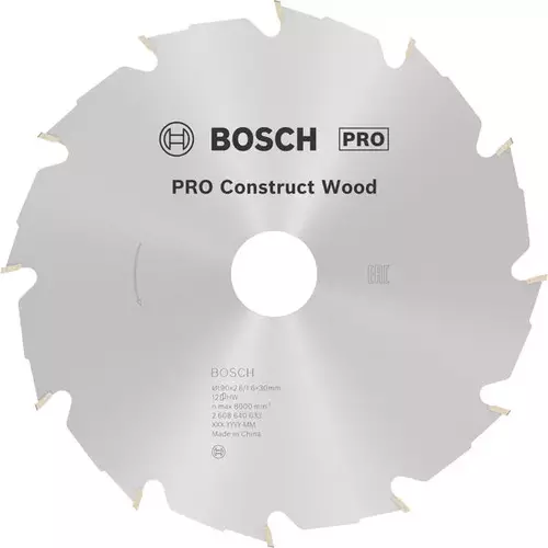 BOSCH Kotúč PRO Construct Wood na drevo pre okružné píly, 190 x 2,6 x 30 mm (6)