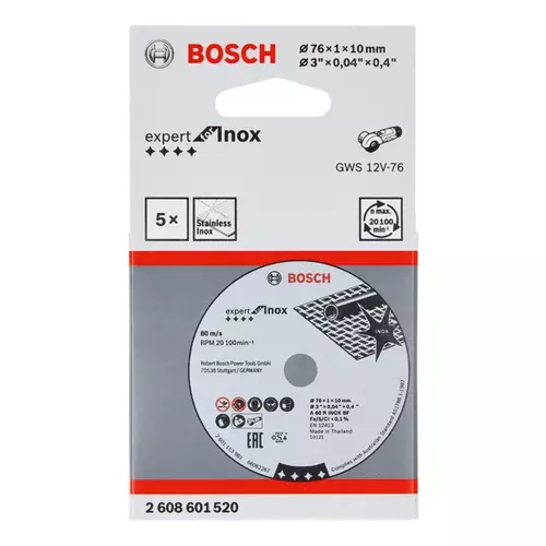 BOSCH Rezací kotúč PRO Stainless Steel and Metal, 76 × 1 × 10 mm (23)