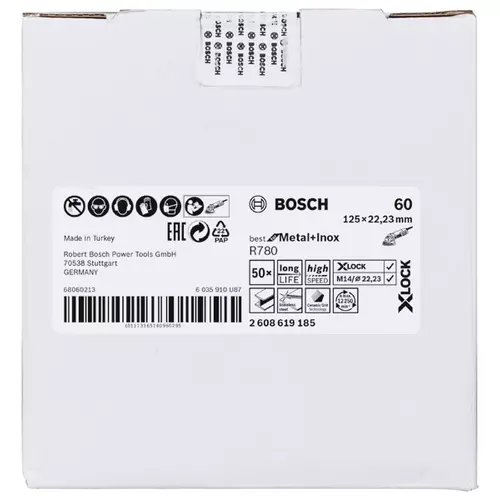 BOSCH Fíbrový kotúč PRO R780 X-Lock, 125 mm, G60 (22)