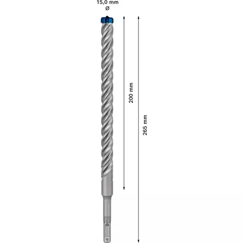 BOSCH Príklepový vrták EXPERT SDS plus-7X, 15 x 200 x 265 mm