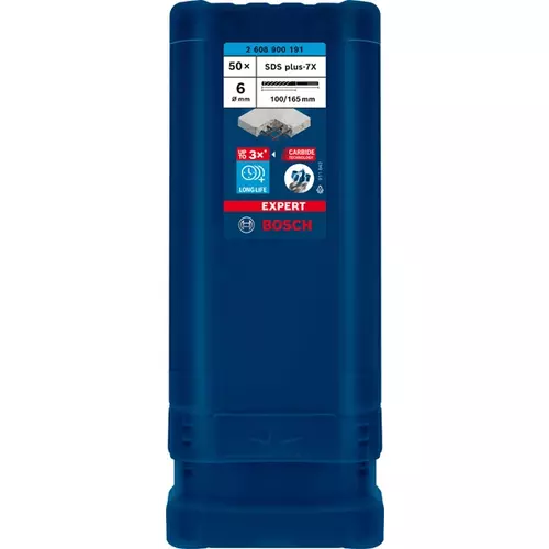 BOSCH Príklepový vrták EXPERT SDS plus-7X, 6 x 100 x 165 mm, 50 ks (2)