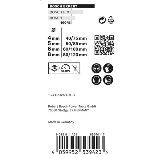 BOSCH Sada vrtákov EXPERT MultiConstruction CYL-9, 4/5/6/8 mm, 4 ks (2)