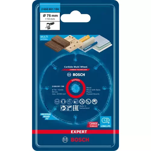 BOSCH Rezací kotúč EXPERT Carbide Multi Wheel, 76 mm, 10 mm (2)