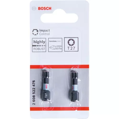 BOSCH Bit PRO Torx Impact, T27, 25 mm, 2 ks (16)