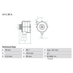 Alternátor BOSCH 0 986 034 120