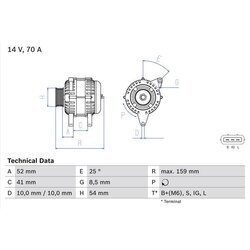 Alternátor BOSCH 0 986 040 471