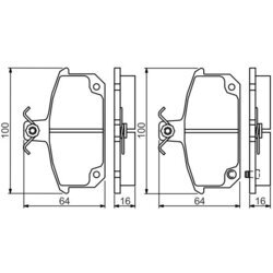 Sada brzdových platničiek kotúčovej brzdy BOSCH 0 986 494 531 - obr. 4