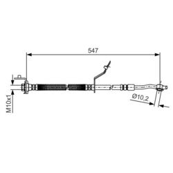 Brzdová hadica BOSCH 1 987 481 A55