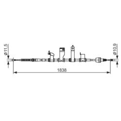 Ťažné lanko parkovacej brzdy BOSCH 1 987 482 684 - obr. 4