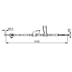 Ťažné lanko parkovacej brzdy BOSCH 1 987 482 835