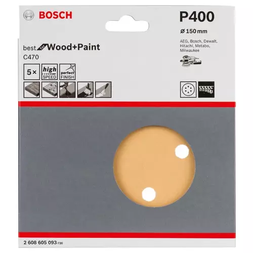 BOSCH Brúsny list C470, 5-kusové balenie (3)