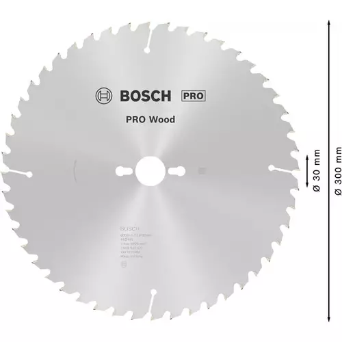 BOSCH Kotúč PRO Wood na drevo pre okružné píly, 300 x 3,2 x 30 mm (5)