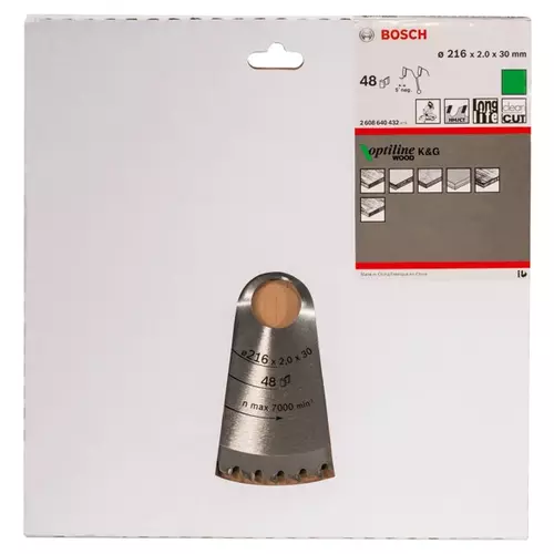 BOSCH Kotúč PRO Wood na drevo pre okružné píly, 216 x 2 x 30 mm (30)