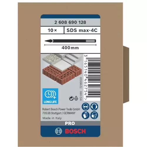 BOSCH Sada špicatých sekáčov PRO SDS max-4C, 400 mm, 10 ks (3)