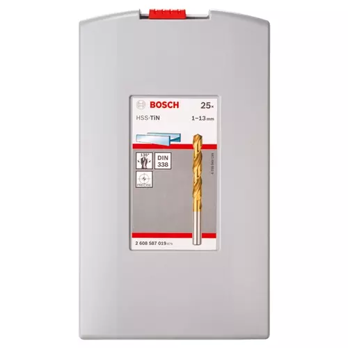 BOSCH 25-dielna sada vrtákov do kovu HSS-TiN ProBox (potiahnuté titánovou vrstvou), 1 – 13 mm (2)