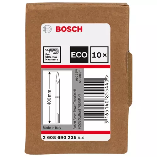 BOSCH 10-dielna sada špicatých sekáčov SDS max 400 mm