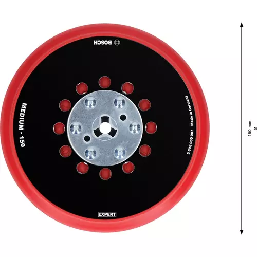 BOSCH Univerzálna brúsna podložka EXPERT Multihole, 150 mm, stredne tvrdá (5)