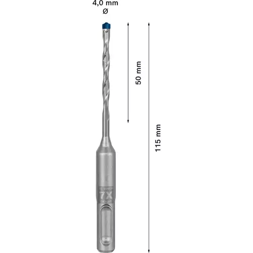 BOSCH Príklepový vrták EXPERT SDS plus-7X, 4 x 50 x 115 mm, 10 ks