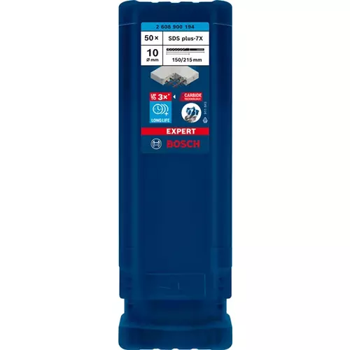 BOSCH Príklepový vrták EXPERT SDS plus-7X, 10 x 150 x 215 mm, 50 ks (2)