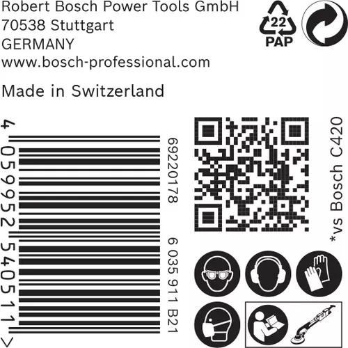 BOSCH Brúsny papier EXPERT M480 pre brúsky na sadrokartón, 225 mm, zrnitosť 240, 25 ks (6)