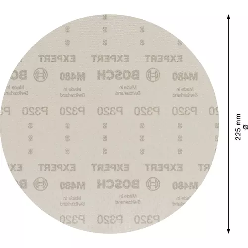 BOSCH Brúsny papier EXPERT M480 pre brúsky na sadrokartón, 225 mm, zrnitosť 320, 25 ks (4)