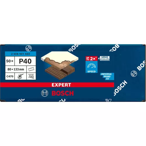 BOSCH Brúsny papier EXPERT C470 80 × 133 mm, G 40, 50 ks (3)