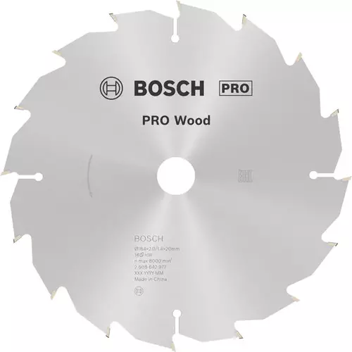 BOSCH Kotúč PRO Wood na drevo pre okružné píly, 184 x 2 x 20 mm (6)