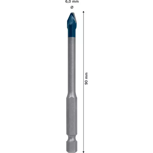 BOSCH Súprava vrtákov EXPERT HEX-9 HardCeramic 6 × 90 mm