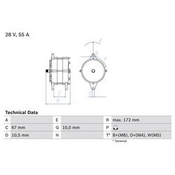 Alternátor BOSCH 0 986 036 280