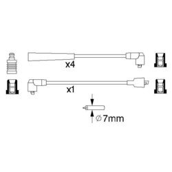 Sada zapaľovacích káblov BOSCH 0 986 356 841 - obr. 4