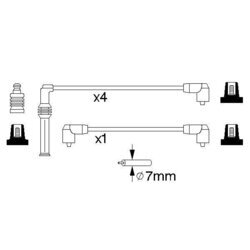 Sada zapaľovacích káblov BOSCH 0 986 357 139 - obr. 4