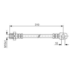 Brzdová hadica BOSCH 1 987 476 957